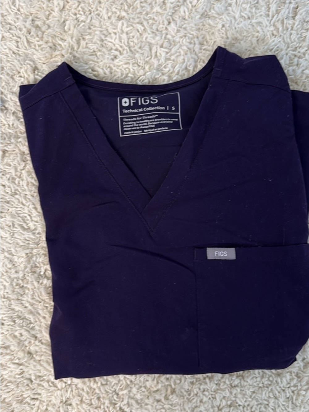 FIGS Women Purple Jam scrub top